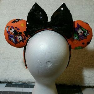 Handmade Halloween Minnie Ears! 🕸🎃👻